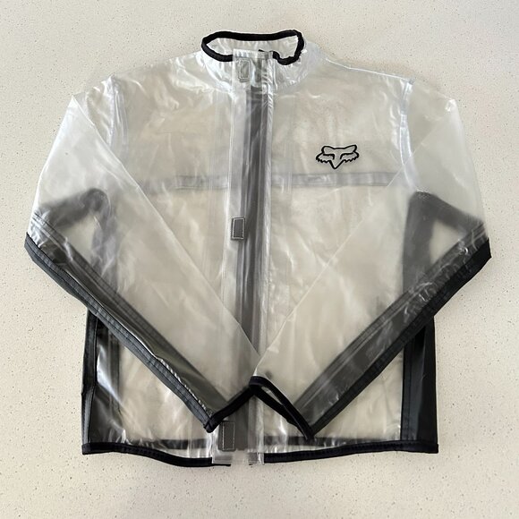Fox Racing Clear PVC Rain Jacket Women’s XS Streetwear Festival Moto Style - Picture 1 of 7